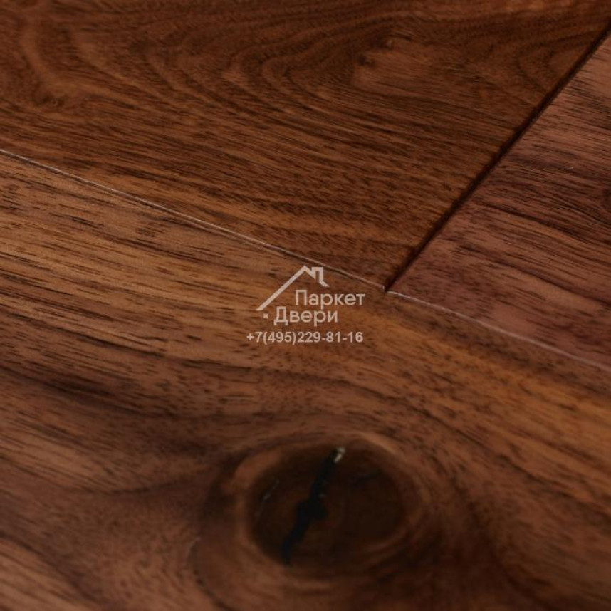 Инженерная доска HM Flooring  Орех американский НАТУР (Walnut) лак 14х150х400-1500 мм-1