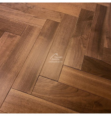 Инженерная доска HM Flooring Английская ёлка орех американский СЕЛЕКТ (Herringbone) лак 14х120х600 мм