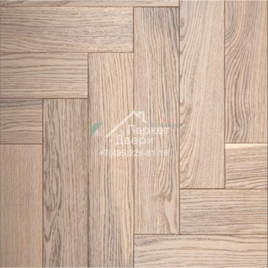 Инженерная доска Kraft Parkett Premium Английская елка Дуб Натур Арт.404 500/600х100/120х15мм-1