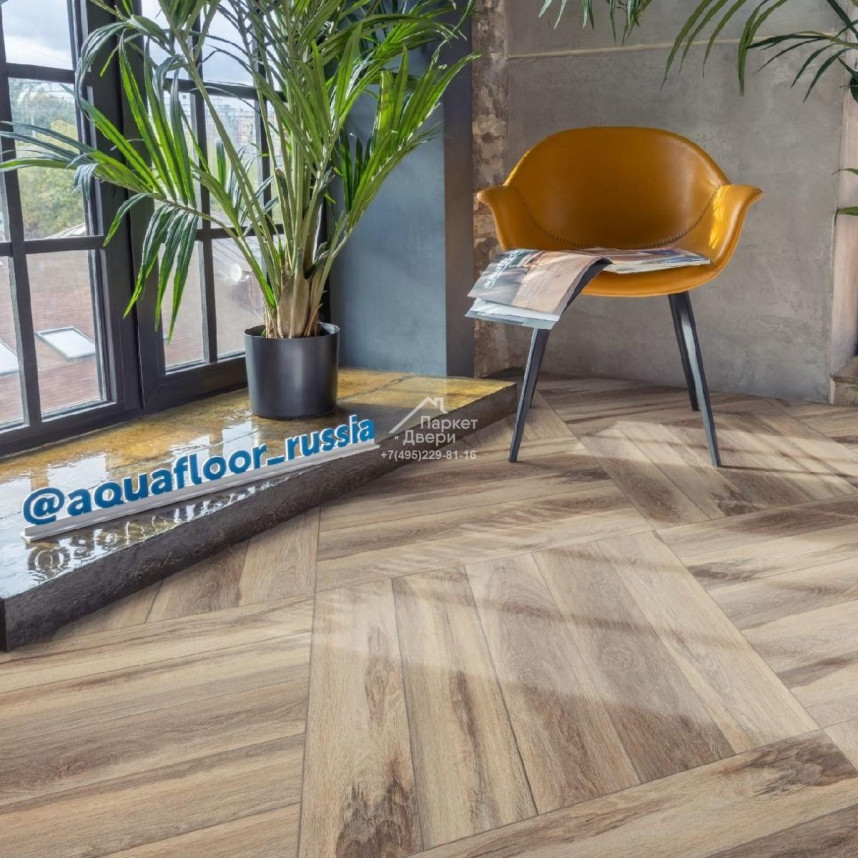 Виниловый пол Aquafloor Parquet Glue AF2505PG 610x122x2,5-2