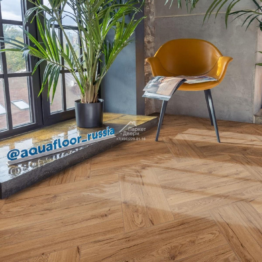 Виниловый пол Aquafloor Space Parquet Light AF4501PQL 610x122x4,5-2