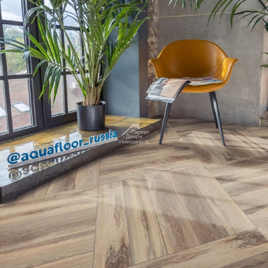 Виниловый пол Aquafloor Space Parquet Light AF4502PQL 610x122x4,5-2