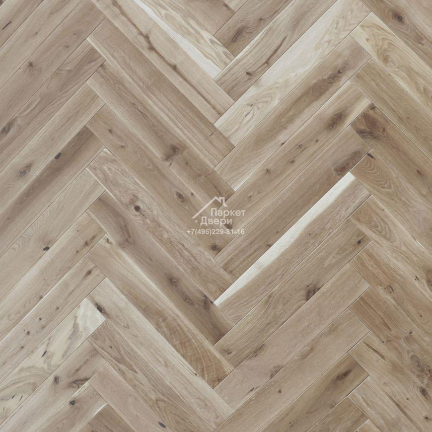 Паркетная доска Polarwood Herringbone Английская елка Дуб Антарктика / Oak Antarctica 600x100x14