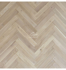Паркетная доска Polarwood Herringbone Английская елка Дуб Arctic 600x100x14