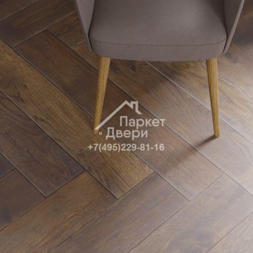 Паркетная доска Polarwood Herringbone Английская елка Дуб Carribean 600x100x14-1
