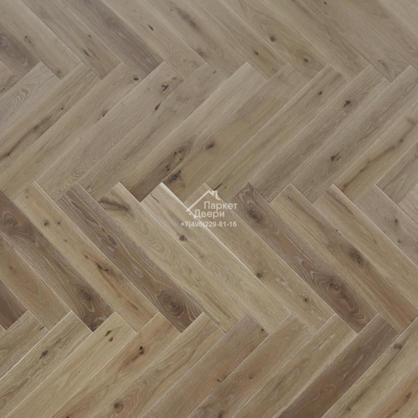 Паркетная доска Polarwood Herringbone Английская елка Дуб Caspian 600x100x14-1