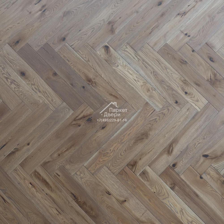 Паркетная доска Polarwood Herringbone Английская елка Дуб / Oak Iberian 600x100x14-1
