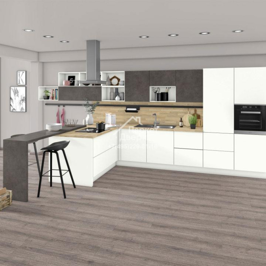 Ламинат EGGER PRO Large 8-33 Aqua Plus EPL185 Дуб Шерман серый 1292x246x8мм-1