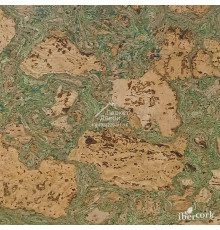 Пробковый клеевой пол Ibercork Стандарт-паркет Леон верде 600x300x4мм
