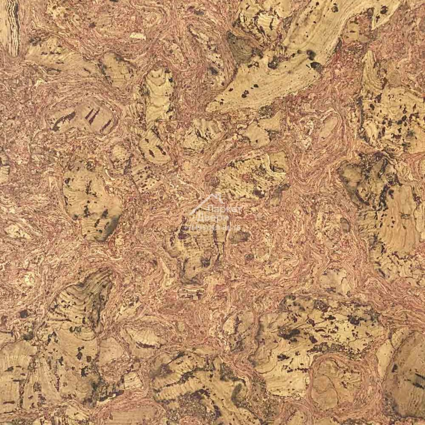 Пробковый клеевой пол Ibercork Стандарт-паркет Леон рохо 600x300x4мм-1