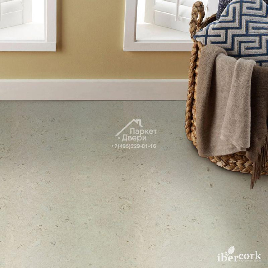 Пробковый клеевой пол Ibercork Стандарт-паркет Леон бланко 600x300x4мм-1