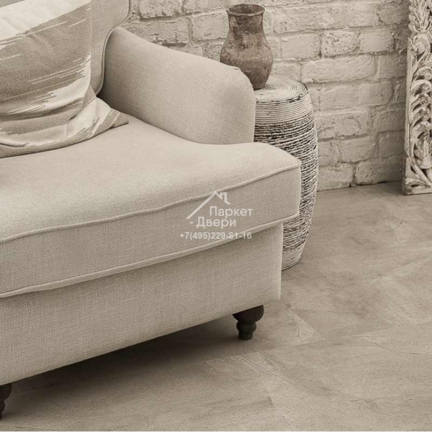 Виниловый пол VINILAM CERAMO STONE GLUE 2,5 мм LVT Бетонная Смесь 61603 950х480х2,5-3