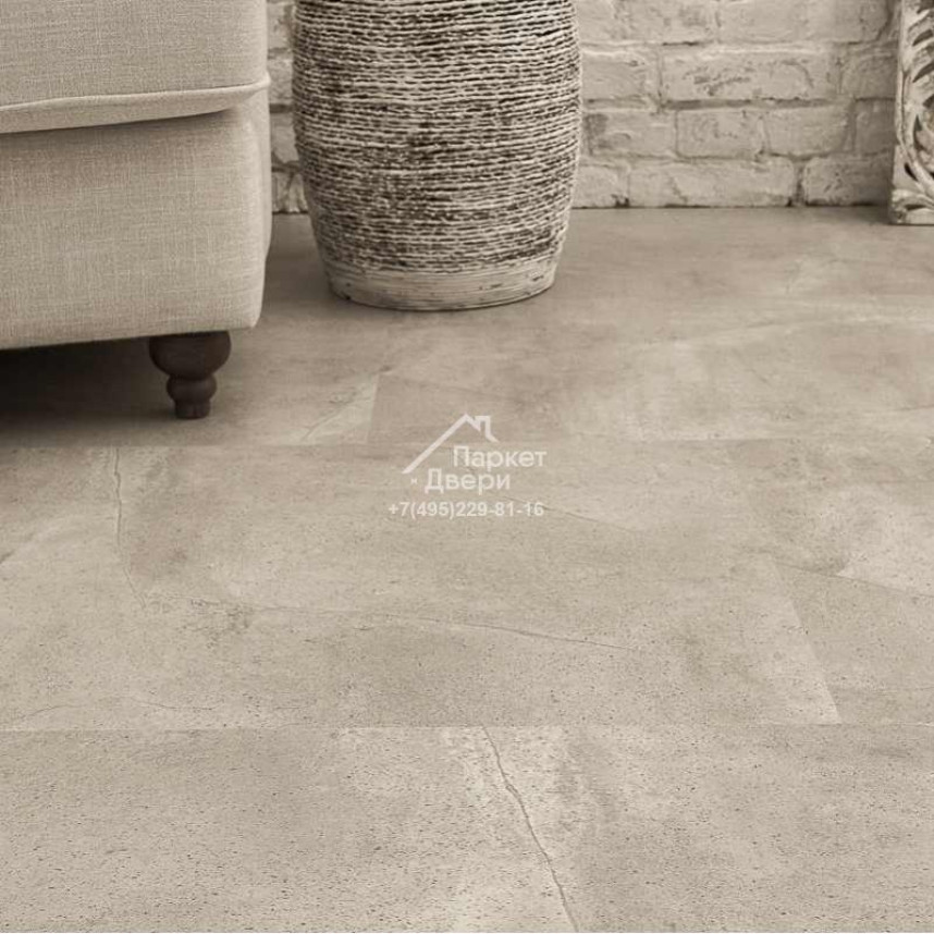 Виниловый пол VINILAM CERAMO STONE GLUE 2,5 мм LVT Бетонная Смесь 61603 950х480х2,5-4