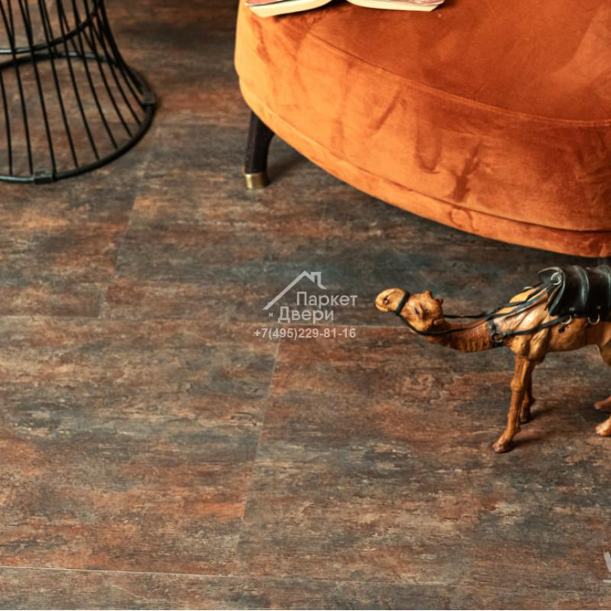 Виниловый пол VINILAM CERAMO STONE GLUE 2,5 мм LVT Керамическая Сталь 71617 950х480х2,5-1