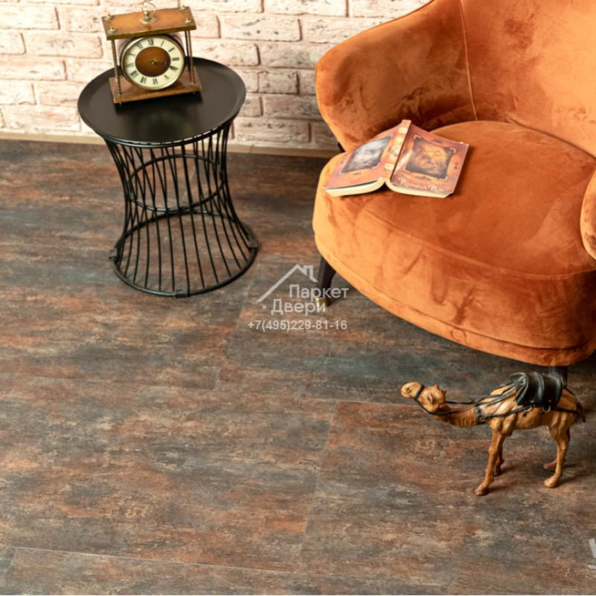 Виниловый пол VINILAM CERAMO STONE GLUE 2,5 мм LVT Керамическая Сталь 71617 950х480х2,5-3