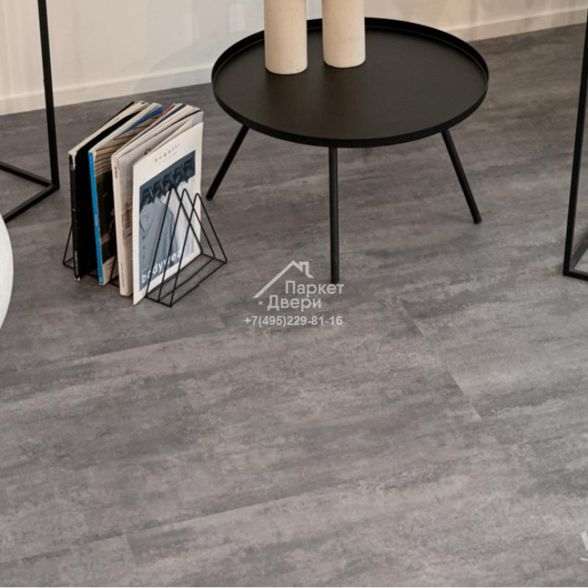 Виниловый пол VINILAM CERAMO STONE GLUE 2,5 мм LVT Цемент Серый 71616 950х480х2,5-1