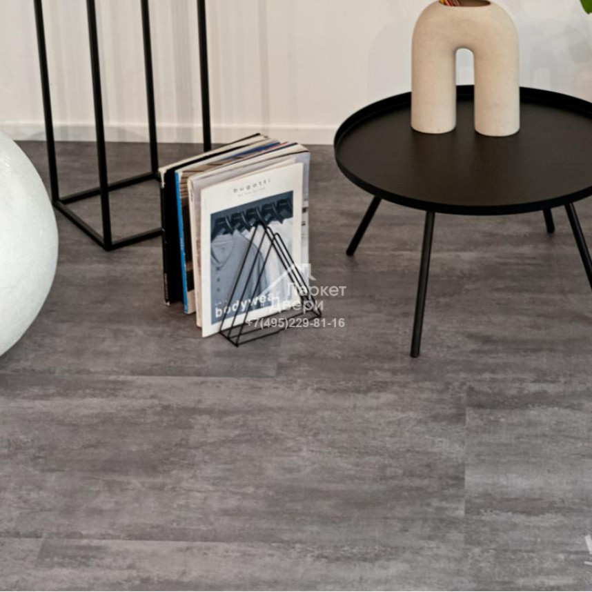 Виниловый пол VINILAM CERAMO STONE GLUE 2,5 мм LVT Цемент Серый 71616 950х480х2,5-4