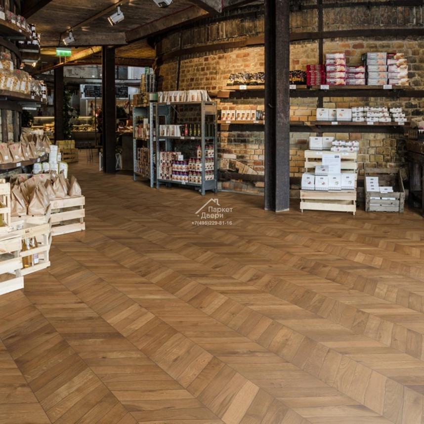 Паркет-елка Kahrs Шеврон Дуб светло-коричневый LIGHT BROWN 1848x305x15-2