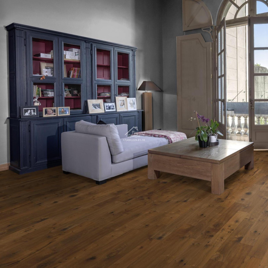 Паркетная доска Kahrs Spirit Антик Дуб Кратер CRATER 1830x125x10-1