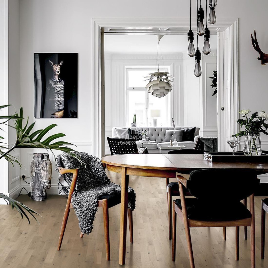 Паркетная доска Kahrs BEYOND RETRO  3s Oak Frozen Hazelnut Plank 2421x200x15-1