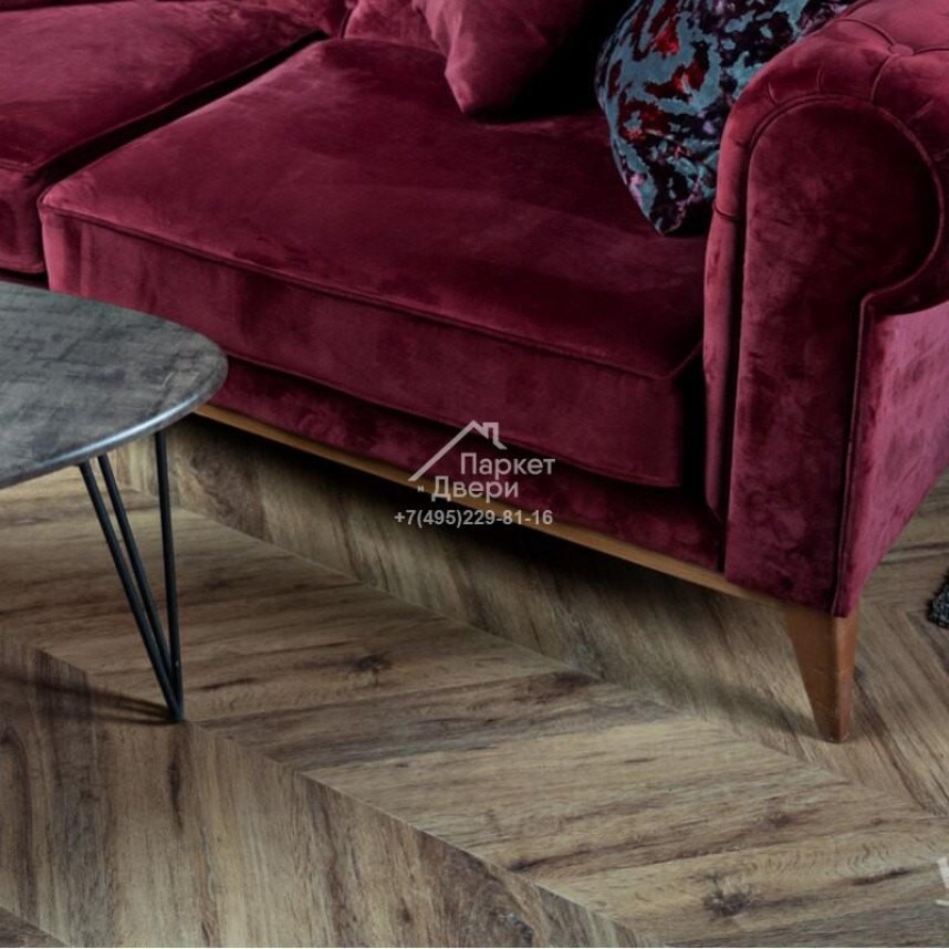 Виниловый пол VINILAM Parquet CHEVRON Лувр 1293х305х8,5 I107516 -1