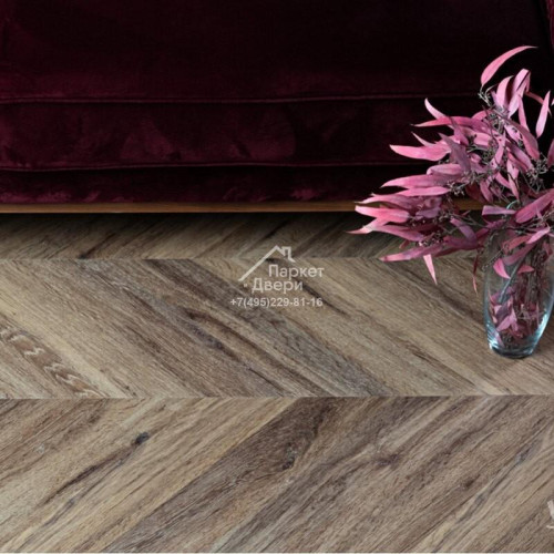 Виниловый пол VINILAM Parquet CHEVRON Лувр 1293х305х8,5 I107516 
