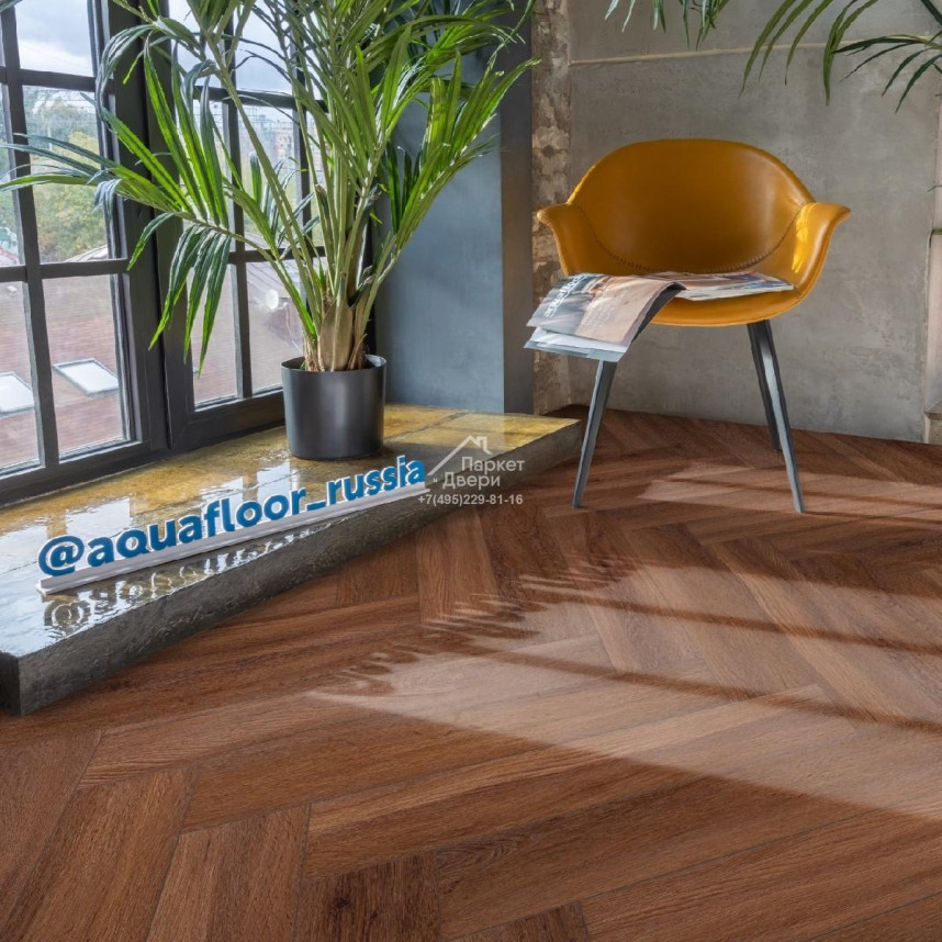 Виниловый пол Aquafloor Parquet Glue AF2518PG 610x122x2,5-2