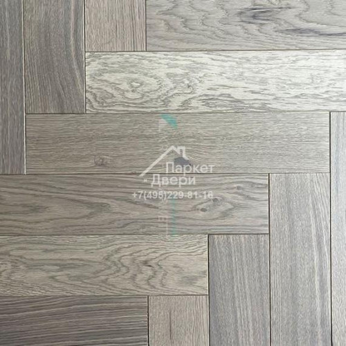 Инженерная доска Kraft Parkett Medium Английская елка Дуб Рустик Арт.909 500/600/700х100/120х13,5мм