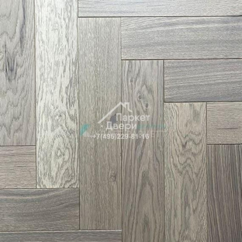 Инженерная доска Kraft Parkett Medium Английская елка Дуб Рустик Арт.909 500/600/700х100/120х13,5мм