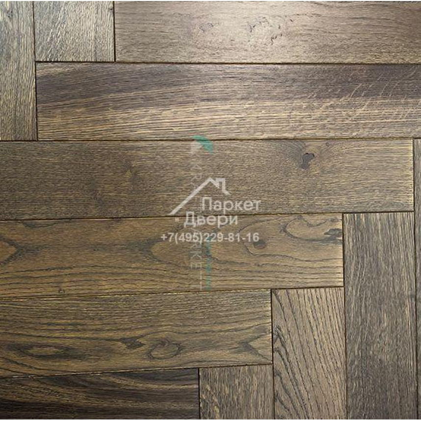 Инженерная доска Kraft Parkett Medium Английская елка Дуб Рустик Арт.911 500/600/700х100/120х15мм-1