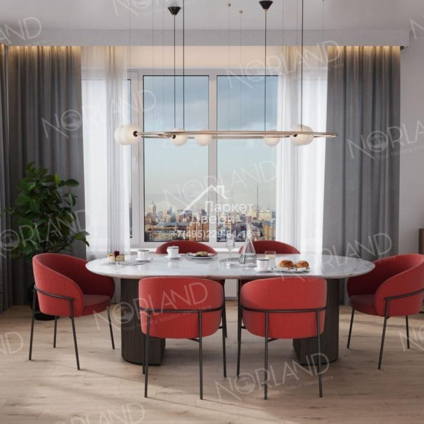 Виниловый пол Norland Sigrid Superior Greze 1008-13 1220×183×8мм-3