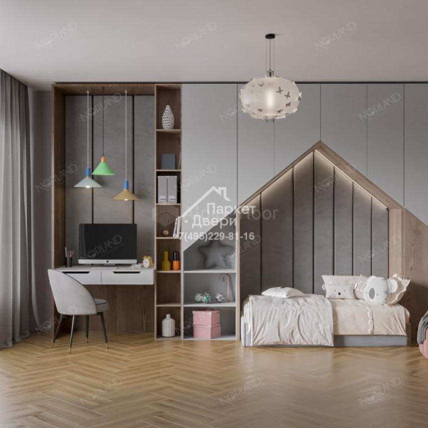 Виниловый пол Norland Lagom Parquet LVT Helig 1034-11 590х118×2мм-3