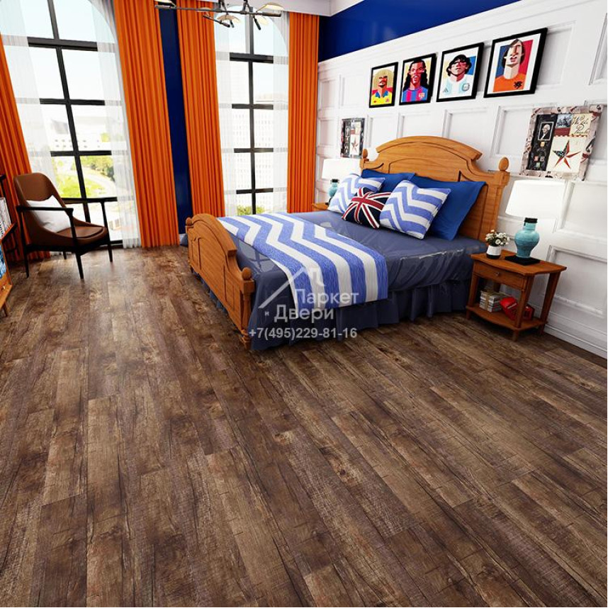 Виниловый пол SPC Icon Floor Black  Дуб Джанни / Oak Gianni BL-21 1220х151х4 мм-2