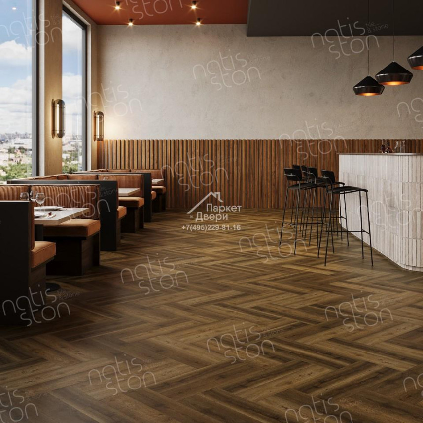 Виниловый пол SPC NatisSton Rubis Snonuten 5003-06 600x125x3.5-2