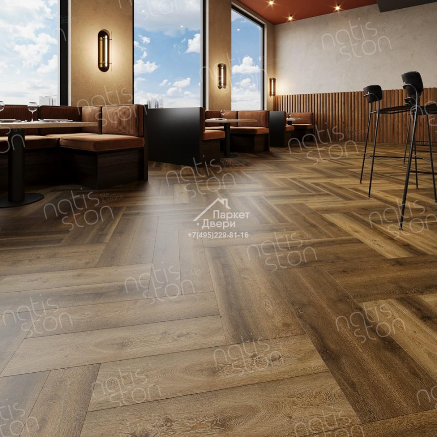 Виниловый пол SPC NatisSton Rubis Snonuten 5003-06 600x125x3.5-4