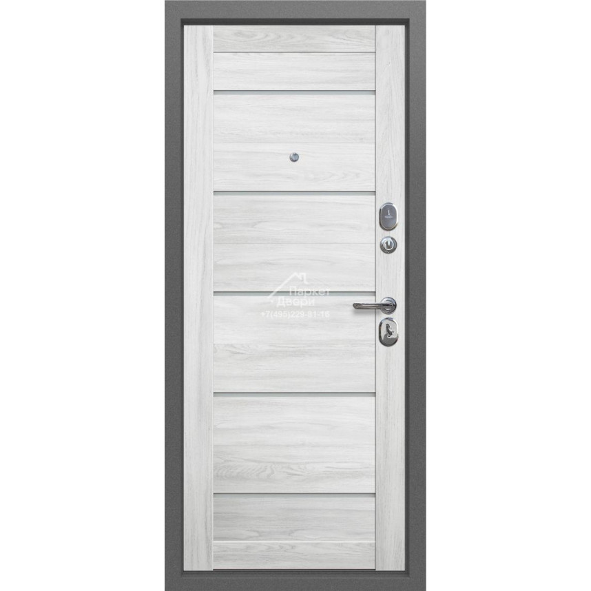 Дверь входная MXD ТАЙГА 9 СМ  Серебро Царга Астана Милки-1