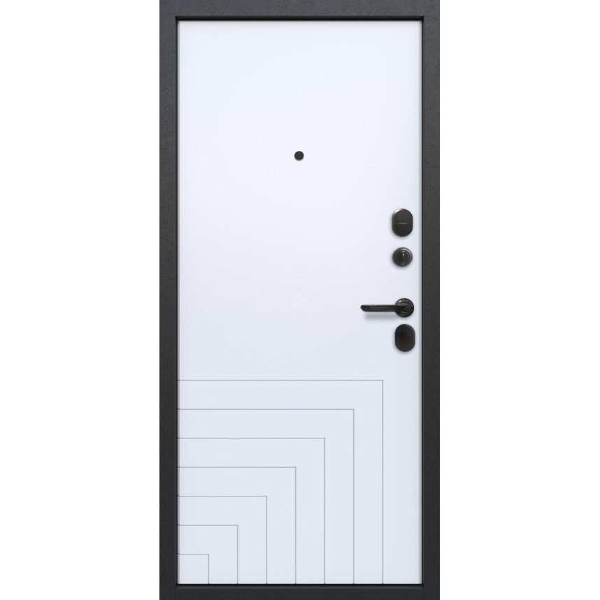 Дверь входная MXD Квадро ант.серебро / белый матовый-1