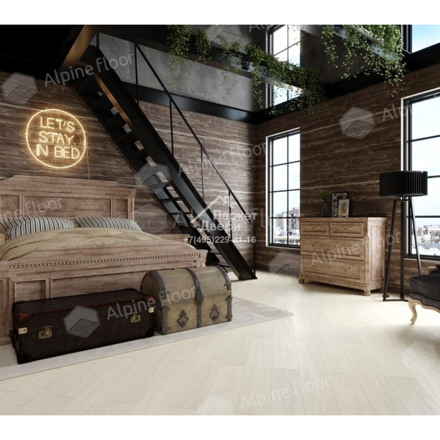 Виниловый пол Alpine Floor Classic Light Дуб Арктик ECO 134-77 MC 1220×183×3,5-1