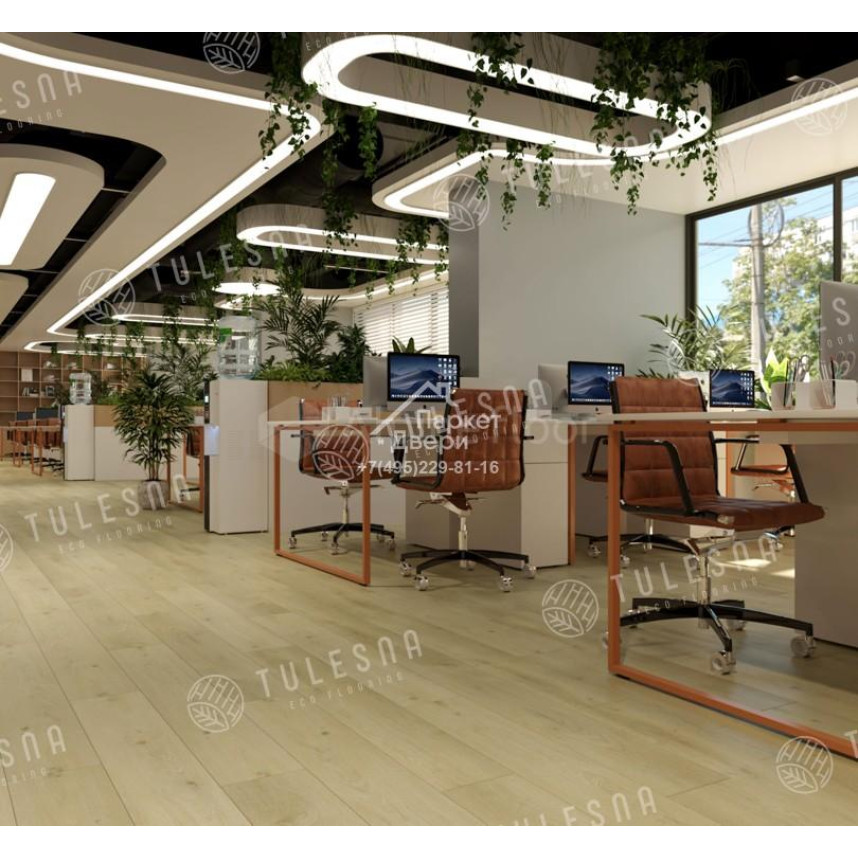 Виниловый пол Tulesna PREMIUM ABA Modesto 1004-301 1220х183х8мм-1