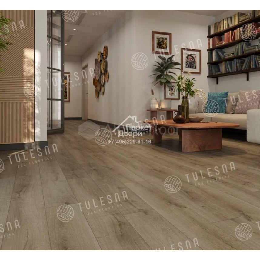 Виниловый пол Tulesna PREMIUM ABA Perfetto 1004-701 1220х183х8мм-1