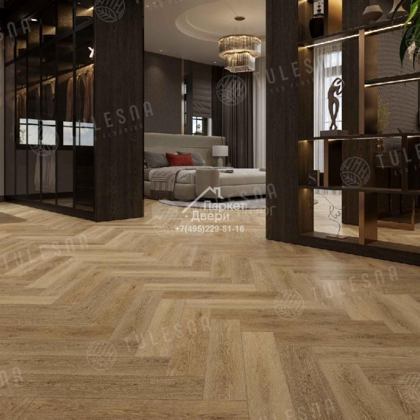 Виниловый пол Tulesna ART Parquet LVT Stella 1005-201 590х118х2,5мм-1