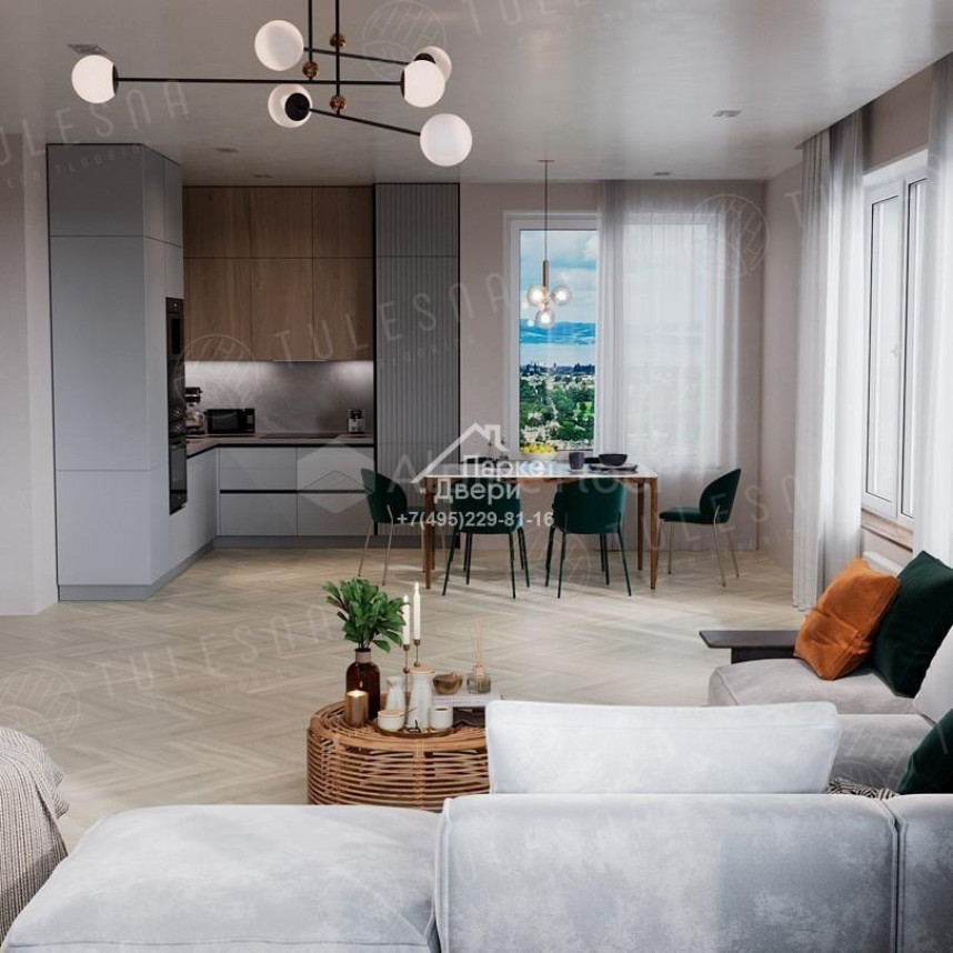 Виниловый пол Tulesna ART Parquet LVT Radiante 1005-401 590х118х2,5мм-1