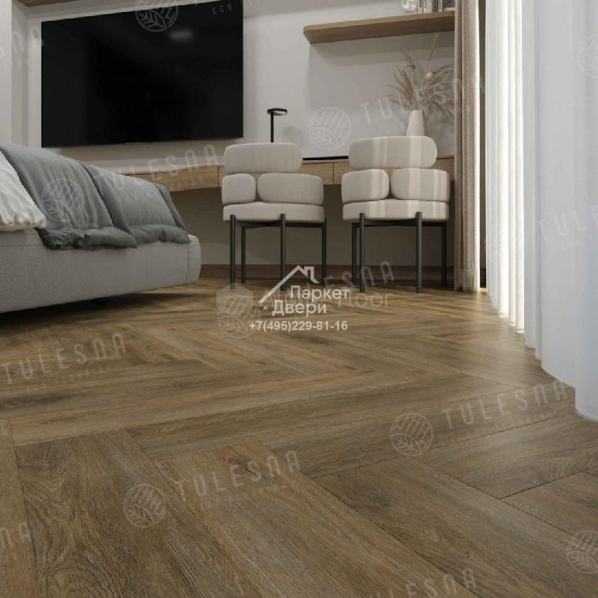 Виниловый пол Tulesna ART Parquet LVT Divino 1005-801 590х118х2,5мм