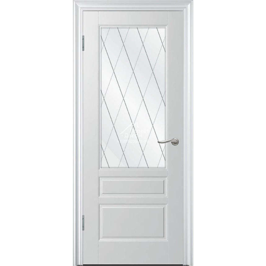 Дверь межкомнатная WanMark Скай-3  ПО белая эмаль, серая эмаль, ваниль -1