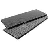 Террасная доска Дерево-Пласт 2-стороняя Графит 3000-6000х150х24мм