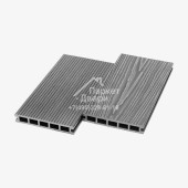 Террасная доска Дерево-Пласт 1-стороняя Серый 3000-6000х150х24мм