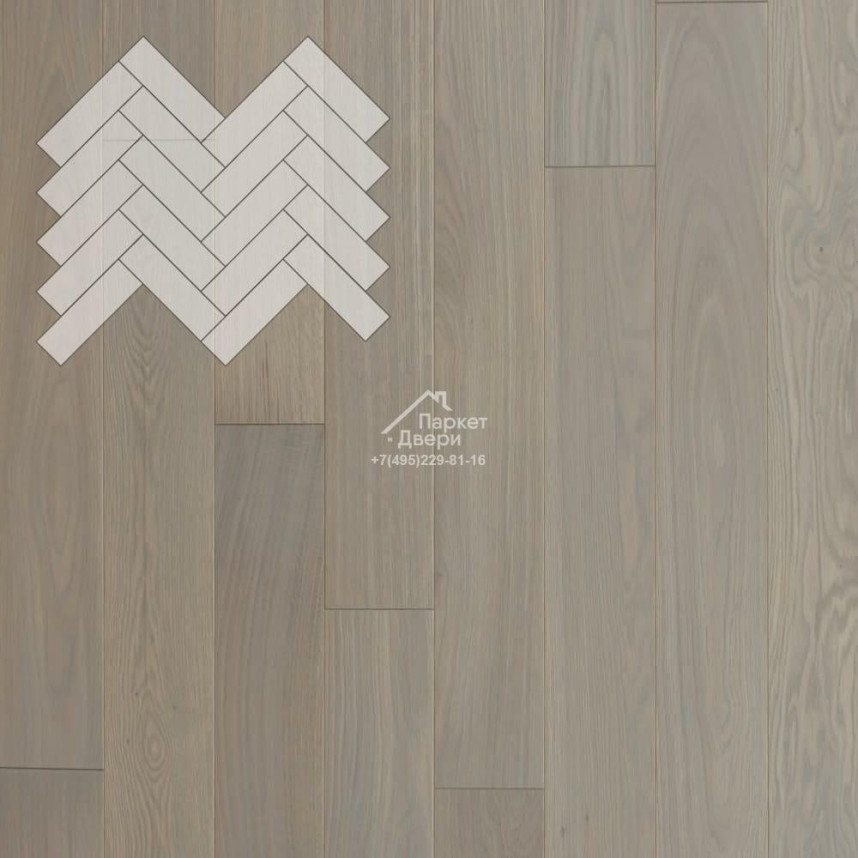 Паркет Елка Английская Lab Arte Angle Дуб Натур Concrete лак 500х150х14/3