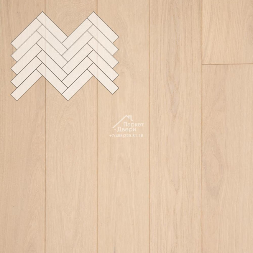 Паркет Елка Английская Lab Arte Angle Дуб Натур Лана лак 500х125х14/3