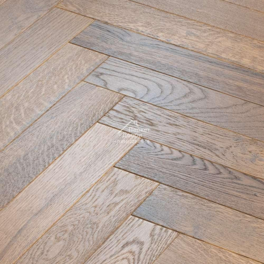 Паркет Елка Английская Lab Arte Angle Дуб Рустик Табак лак 600*90*15/3-1