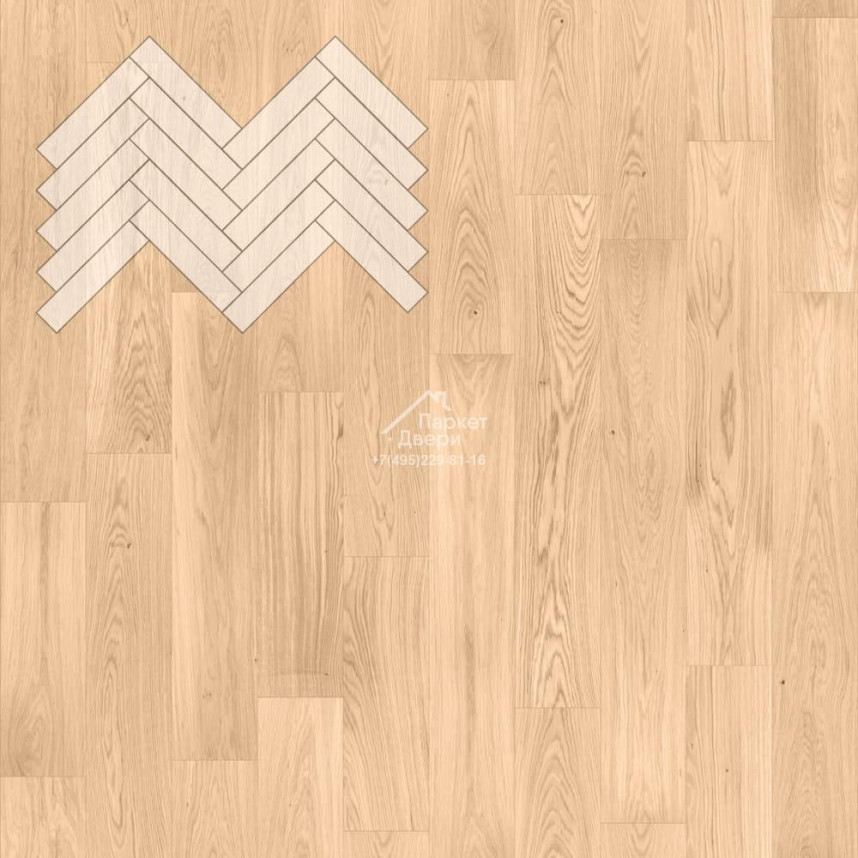 Паркет Елка Английская Lab Arte Angle Дуб Селект Блонд лак 500х110х14/3-1